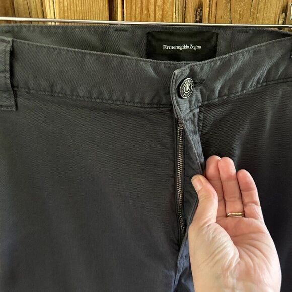 Men's Ermenegildo Zegna 42 x 30 Charcoal Dark Gray Jeans Denim Straight Leg Jean - Picture 5 of 15